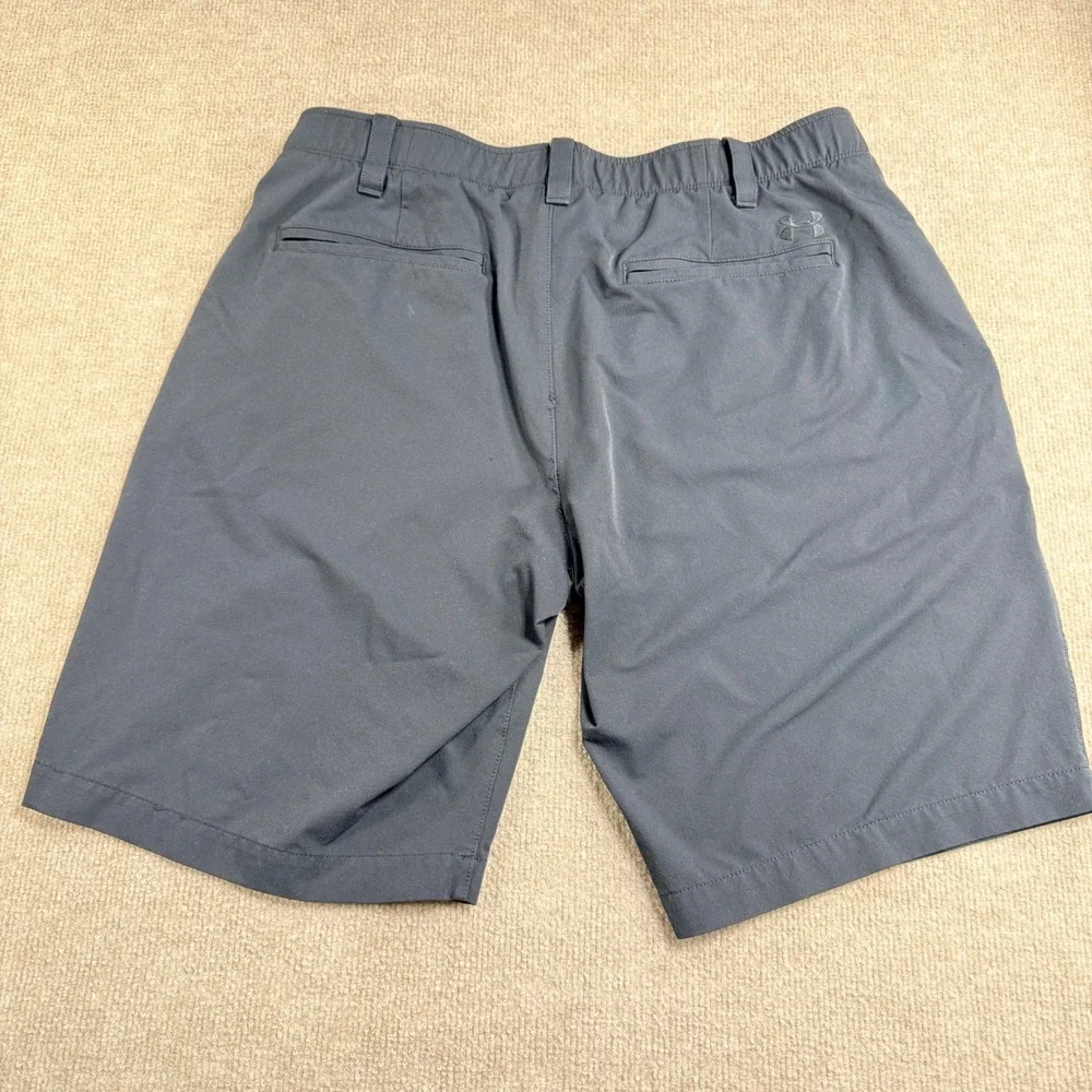 Under Armour Mens Golf Shorts Gray Size 38 Performance Flat Front Athletic